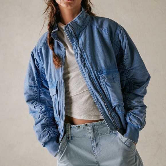 Free People We The Free Flying High Bomber Jacket - Picture 1 of 6